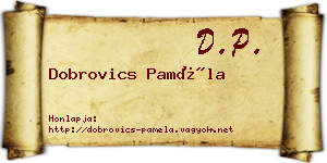 Dobrovics Paméla névjegykártya